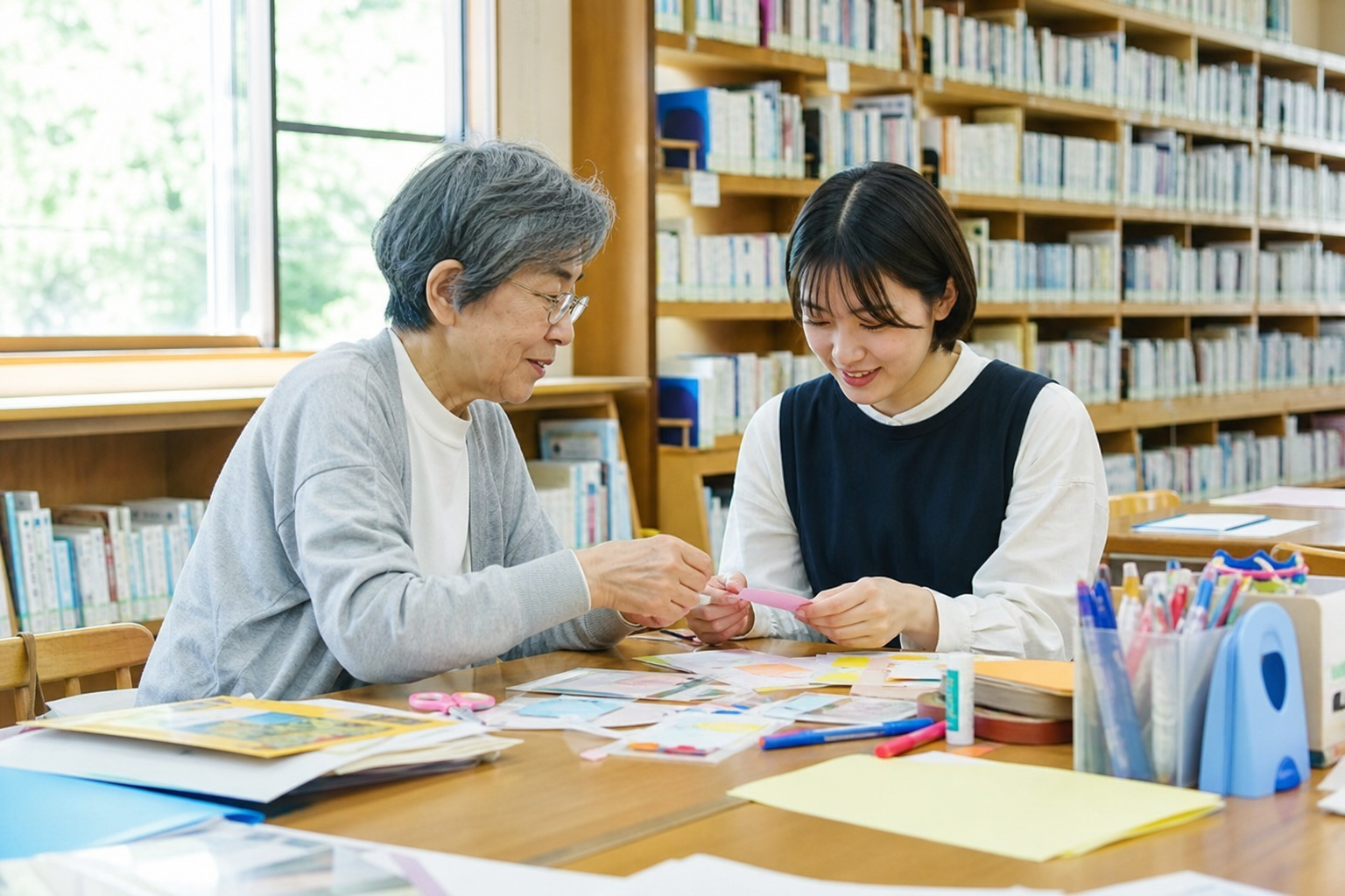 担い手と伴走者を象徴する学びの場面